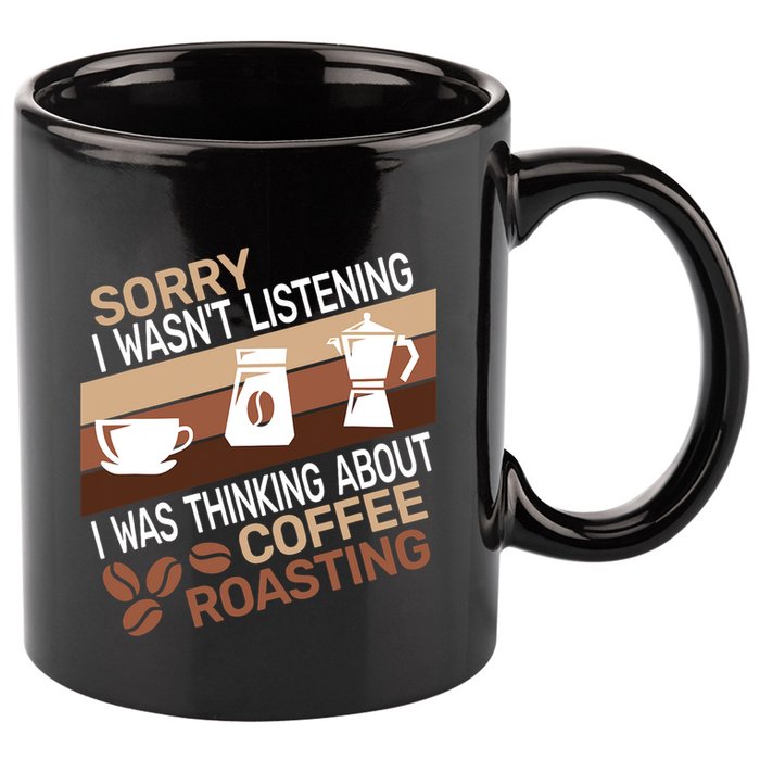 Sorry I Wasn't Coffee Roasting retro Barista Coffee Roaster 11oz C Handle Ceramic Mug