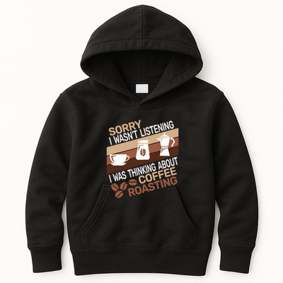 Sorry I Wasn't Coffee Roasting retro Barista Coffee Roaster Kids Hoodie