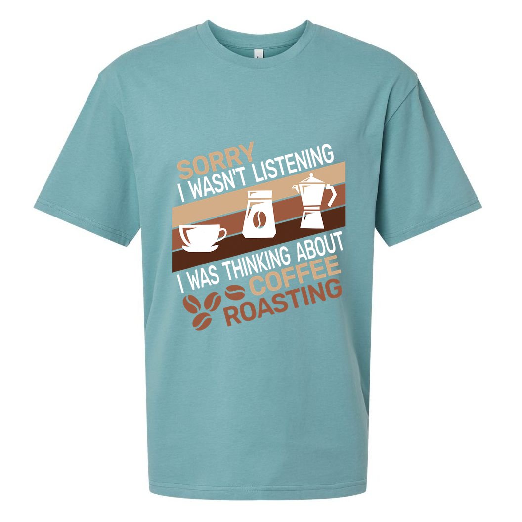 Sorry I Wasn't Coffee Roasting retro Barista Coffee Roaster Sueded Cloud Jersey T-Shirt