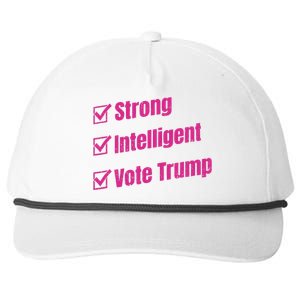 Strong Intelligent Women For Trump Snapback Five-Panel Rope Hat