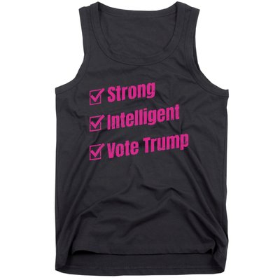 Strong Intelligent Women For Trump Tank Top