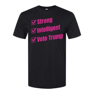 Strong Intelligent Women For Trump Softstyle CVC T-Shirt