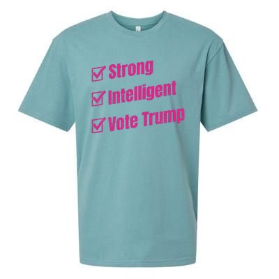 Strong Intelligent Women For Trump Sueded Cloud Jersey T-Shirt