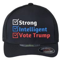 Strong Intelligent Women For Trump Girl Maga Checklist Flexfit Unipanel Trucker Cap