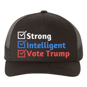 Strong Intelligent Women For Trump Girl Maga Checklist Yupoong Adult 5-Panel Trucker Hat