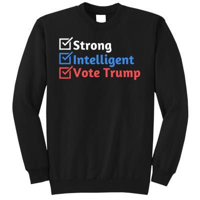 Strong Intelligent Women For Trump Girl Maga Checklist Sweatshirt