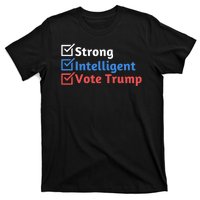 Strong Intelligent Women For Trump Girl Maga Checklist T-Shirt