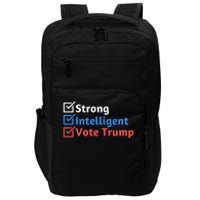 Strong Intelligent Women For Trump Girl Maga Checklist Impact Tech Backpack