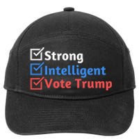 Strong Intelligent Women For Trump Girl Maga Checklist 7-Panel Snapback Hat