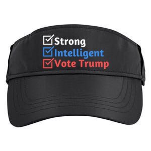 Strong Intelligent Women For Trump Girl Maga Checklist Adult Drive Performance Visor