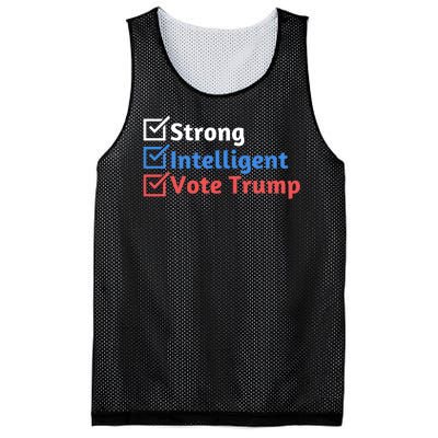 Strong Intelligent Women For Trump Girl Maga Checklist Mesh Reversible Basketball Jersey Tank