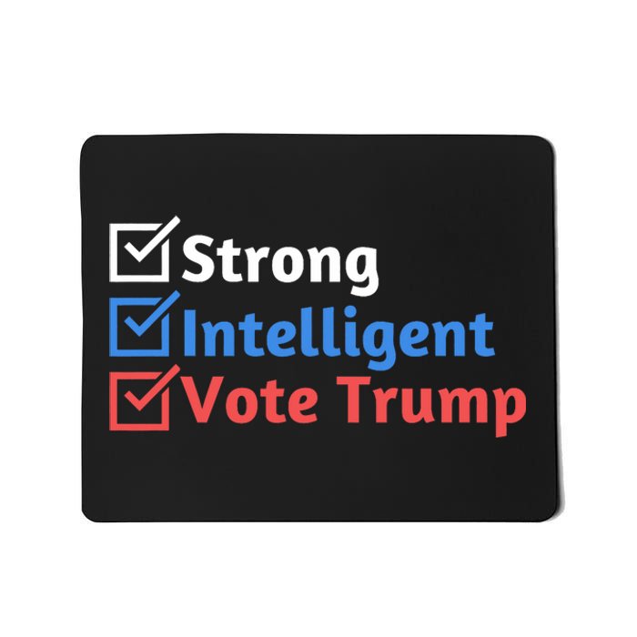 Strong Intelligent Women For Trump Girl Maga Checklist Mousepad