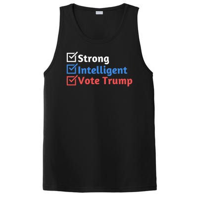 Strong Intelligent Women For Trump Girl Maga Checklist PosiCharge Competitor Tank