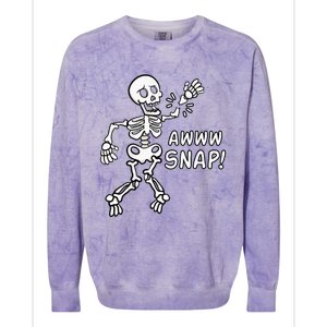 Skeleton Injury Wrist Surgery Recovery Aw Snap Broken Arm Colorblast Crewneck Sweatshirt