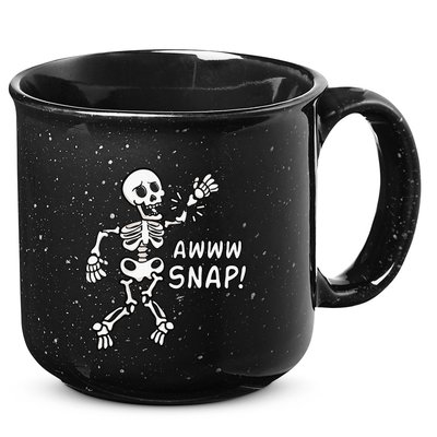 Skeleton Injury Wrist Surgery Recovery Aw Snap Broken Arm 15oz Campfire Ceramic Mug