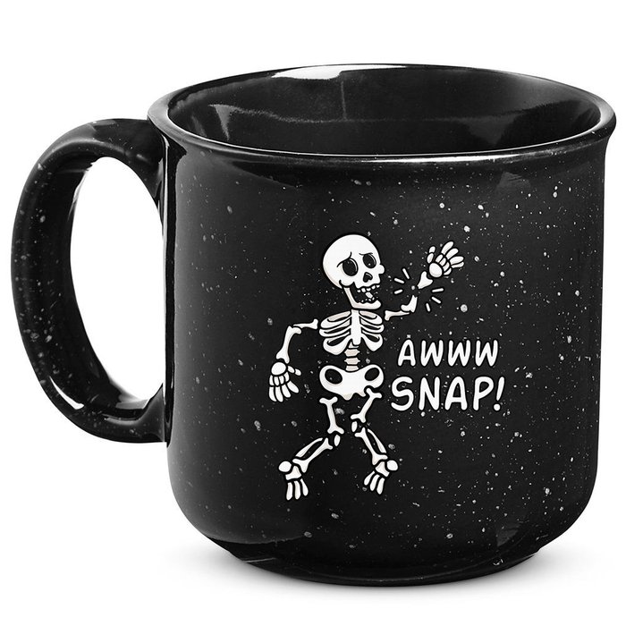 Skeleton Injury Wrist Surgery Recovery Aw Snap Broken Arm 15oz Campfire Ceramic Mug
