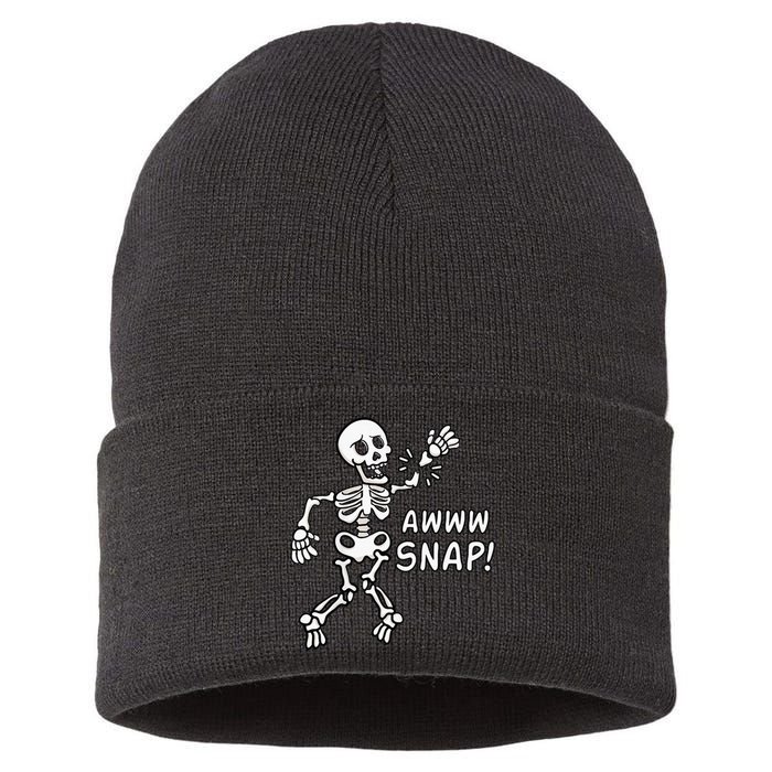 Skeleton Injury Wrist Surgery Recovery Aw Snap Broken Arm Sustainable Knit Beanie