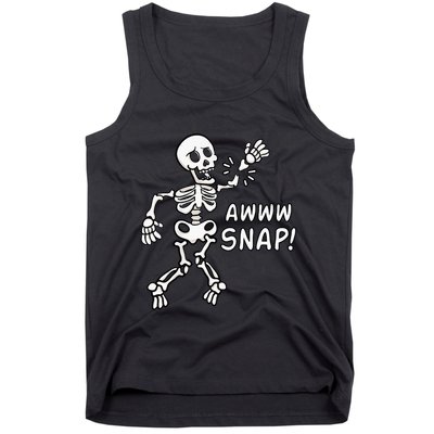 Skeleton Injury Wrist Surgery Recovery Aw Snap Broken Arm Tank Top