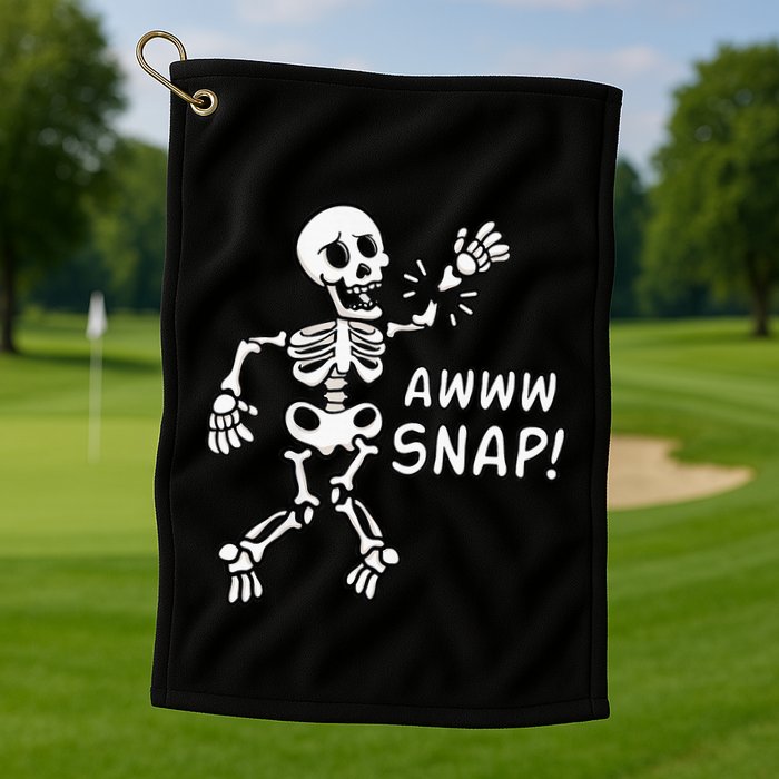 Skeleton Injury Wrist Surgery Recovery Aw Snap Broken Arm Golf Towel