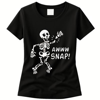Skeleton Injury Wrist Surgery Recovery Aw Snap Broken Arm Womens T-Shirt