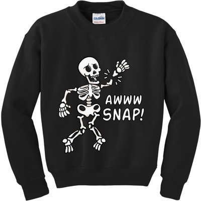Skeleton Injury Wrist Surgery Recovery Aw Snap Broken Arm Kids Sweatshirt