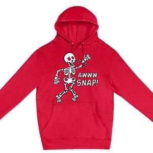 Skeleton Injury Wrist Surgery Recovery Aw Snap Broken Arm Premium Pullover Hoodie