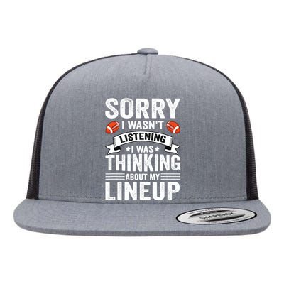 Sorry I Wasn't Listening Football Player Fantasy Football Flat Bill Trucker Hat