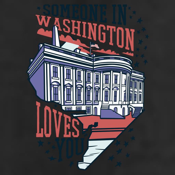 Someone In Washington Loves You Gift 7 Panel Mesh Trucker Snapback Hat