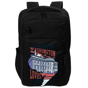 Someone In Washington Loves You Gift Impact Tech Backpack