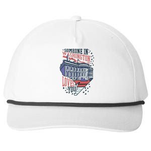 Someone In Washington Loves You Gift Snapback Five-Panel Rope Hat