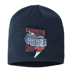 Someone In Washington Loves You Gift Sustainable Beanie