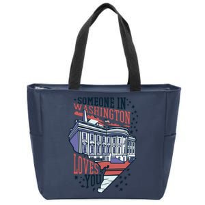 Someone In Washington Loves You Gift Zip Tote Bag