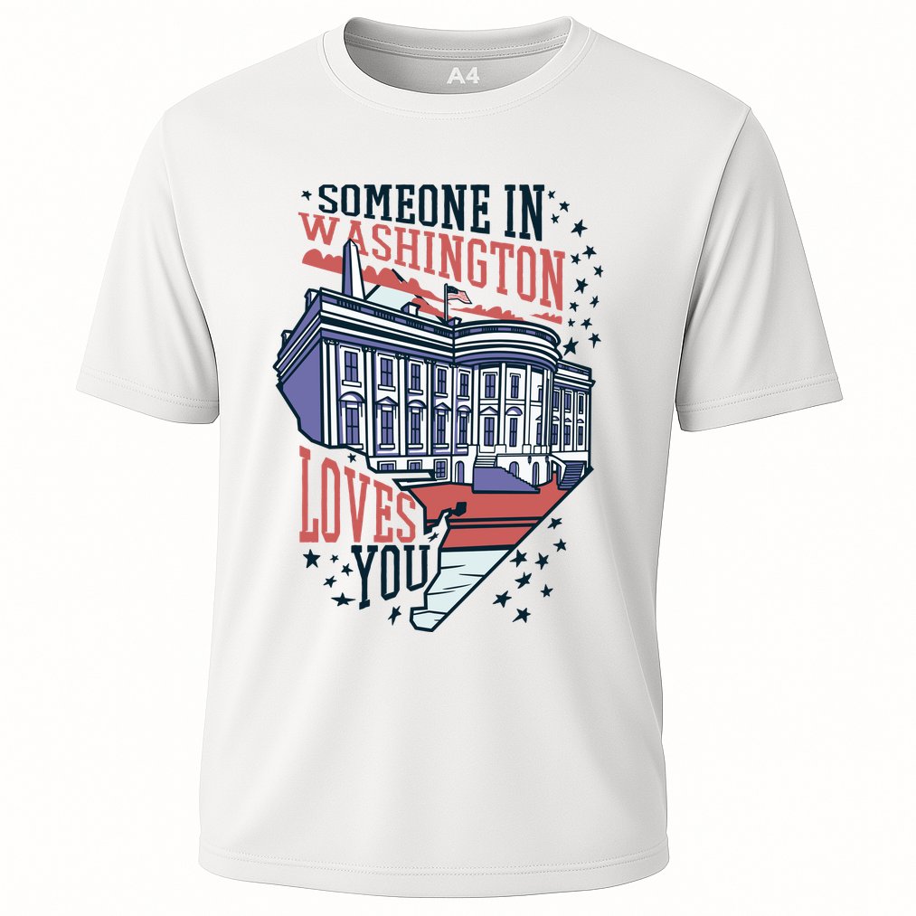 Someone In Washington Loves You Gift Cooling Performance Crew T-Shirt