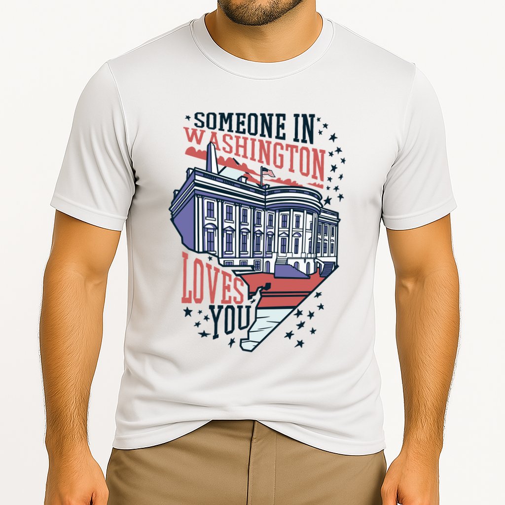 Someone In Washington Loves You Gift Cooling Performance Crew T-Shirt