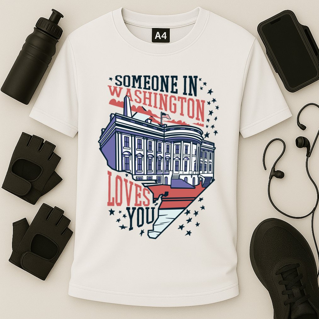 Someone In Washington Loves You Gift Cooling Performance Crew T-Shirt