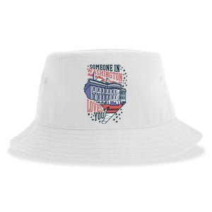 Someone In Washington Loves You Gift Sustainable Bucket Hat