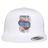 Someone In Washington Loves You Gift Flat Bill Trucker Hat