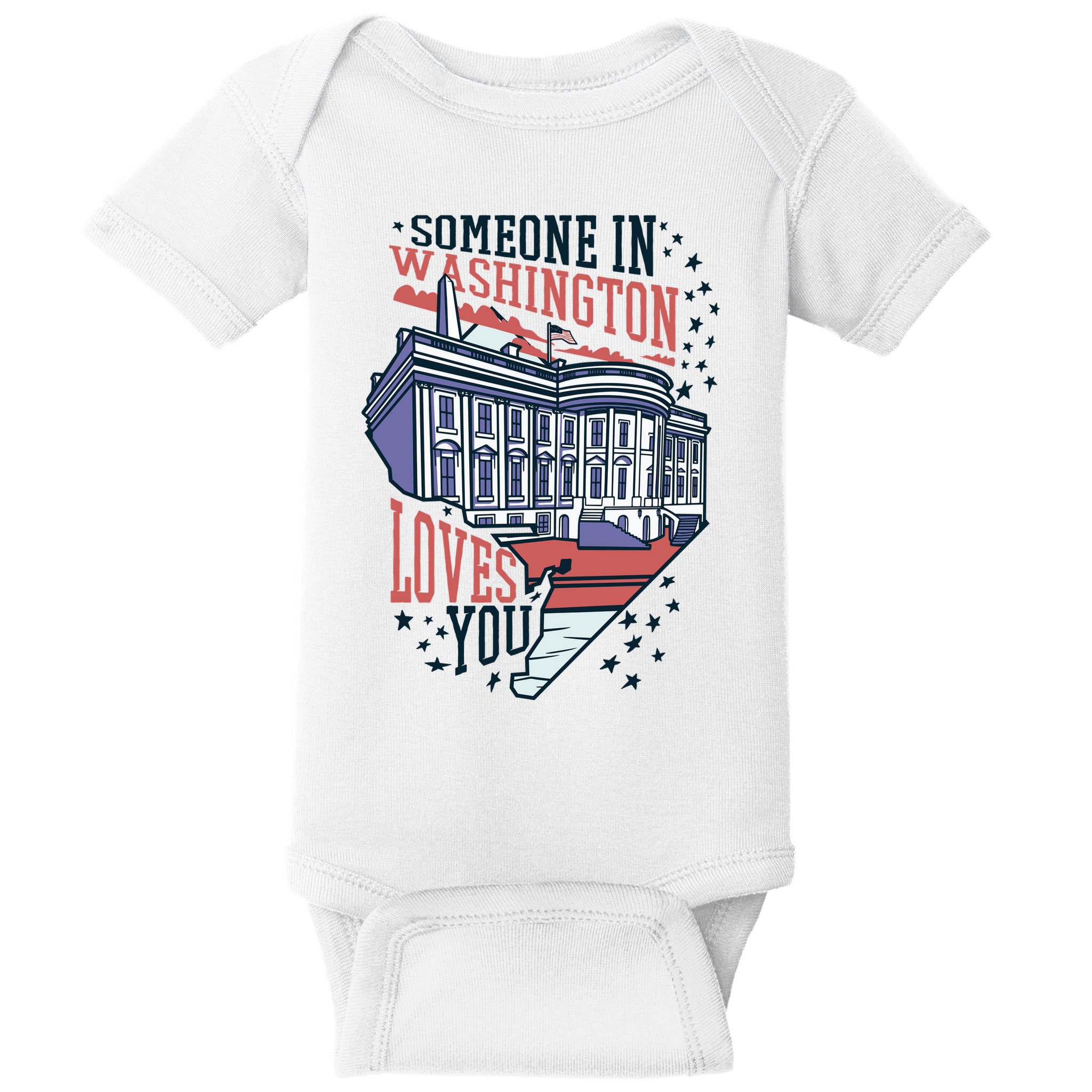 Someone In Washington Loves You Gift Baby Bodysuit