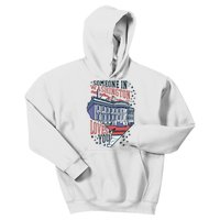 Someone In Washington Loves You Gift Kids Hoodie