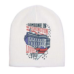 Someone In Washington Loves You Gift Short Acrylic Beanie