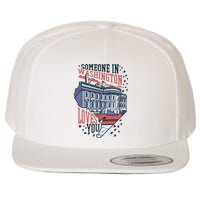 Someone In Washington Loves You Gift Wool Snapback Cap