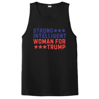 Strong Intelligent Woman For Trump Girl Maga Patriotic Usa PosiCharge Competitor Tank