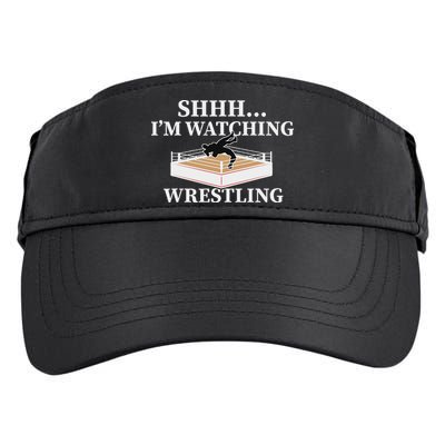 Shhh IM Watching Wrestling Funny Wrestling Lover Gift Adult Drive Performance Visor
