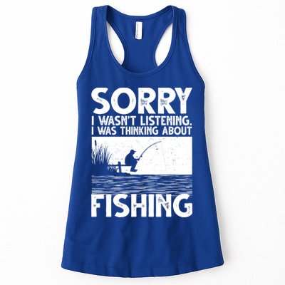 Sorry I Wasn't Listening I Was Thinking About Fishing Womens Tank Top