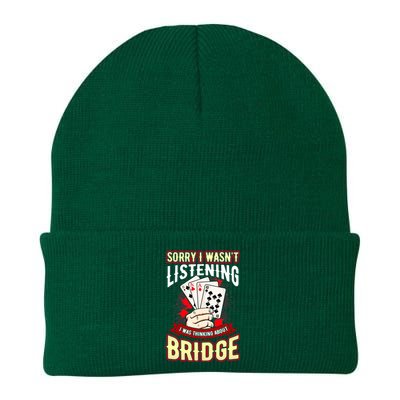 Sorry I WasnT Listening I Was Thinking About Bridge Knit Cap Winter Beanie