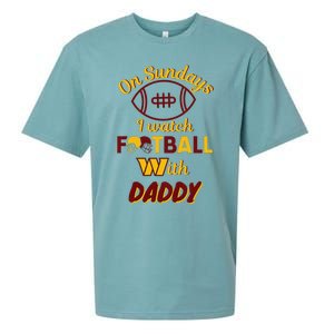 Sundays I watch Football with Daddy Father's Day Sueded Cloud Jersey T-Shirt