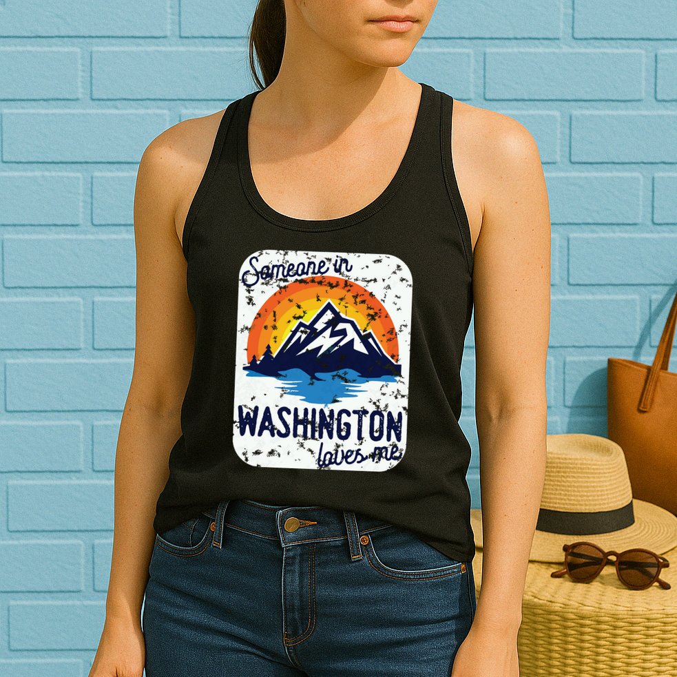 Someone In Washington Loves Me Womens Tank Top