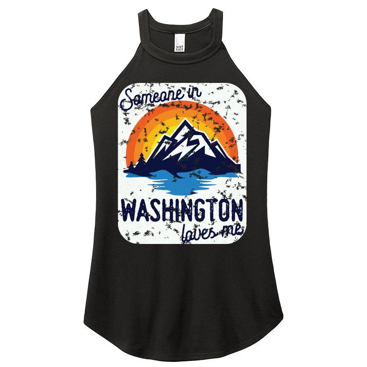 Someone In Washington Loves Me Women's Perfect Tri Rocker Tank