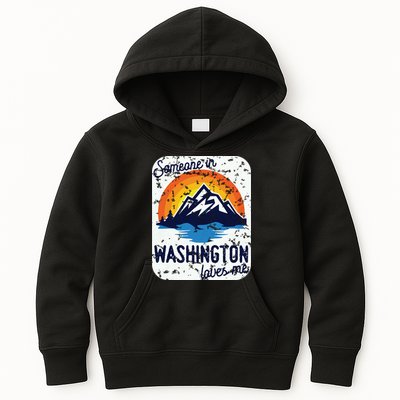Someone In Washington Loves Me Kids Hoodie