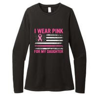 Support I Wear Pink For My Daughter Breast Cancer Awareness Womens CVC Long Sleeve Shirt